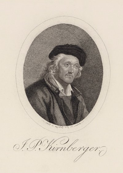 Portret van de componist Johann Philipp Kirnberger 1721-1783 door Friedrich Wilhelm Bollinger