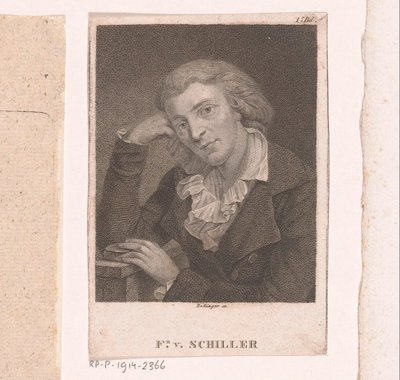 Portret van Friedrich von Schiller door Friedrich Wilhelm Bollinger