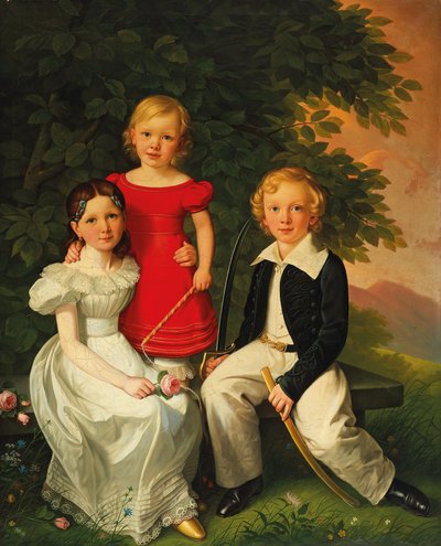 Broers en zussen uit de Berlijnse koopmansfamilie Rohde door Friedrich Wilhelm Herdt