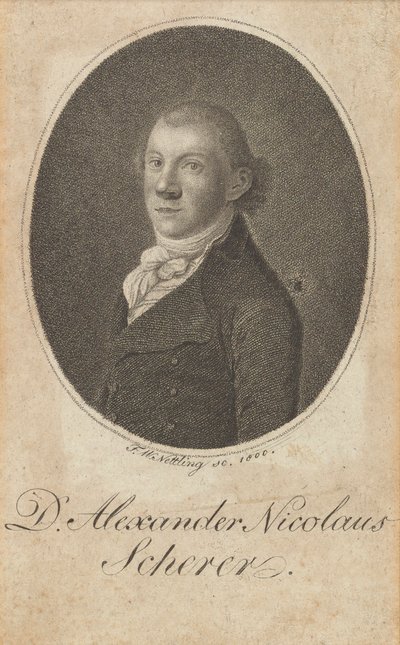 Portret van Alexander Nicolaus Scherer 1771-1824, 1800 door Friedrich Wilhelm Nettling