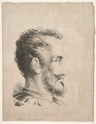 Profielhoofd door Friedrich Wilhelm Reuter