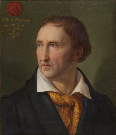 Portret van Johann Gottfried Schadow 1764-1850, 1819 door Friedrich Wilhelm von Schadow