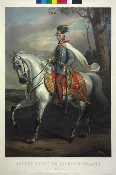 Alfred Prins van Windisch-Graetz Keizerlijk en Koninklijk veldmaarschalk door Friedrich von Amerling