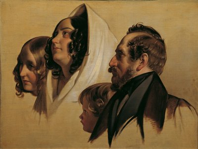 De familie van Johann Graaf von Majláth door Friedrich von Amerling