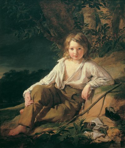 Een vissersjongen door Friedrich von Amerling
