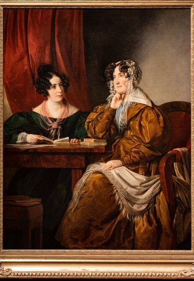 Portret van barones Henriette von Pereira - Armstein met haar dochter Flora door Friedrich von Amerling
