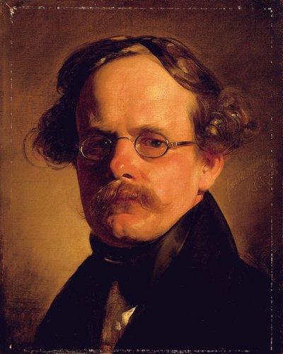 Portret van de Graveur Franz Xaver Stober, 1837 door Friedrich von Amerling