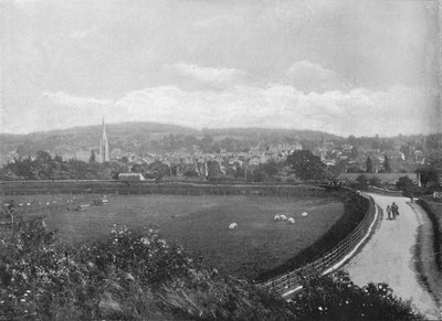 Dorking: Van Boven het Station, c1896 door Frith and Co
