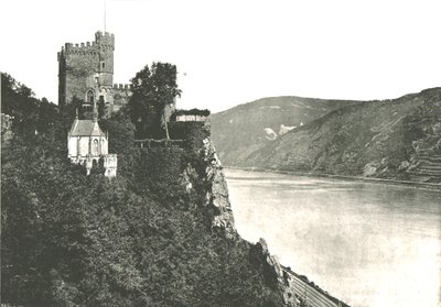 Rheinstein Kasteel aan de Rijn, Duitsland door Frith and Co
