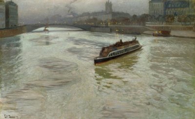 De Seine in November door Fritz Thaulow