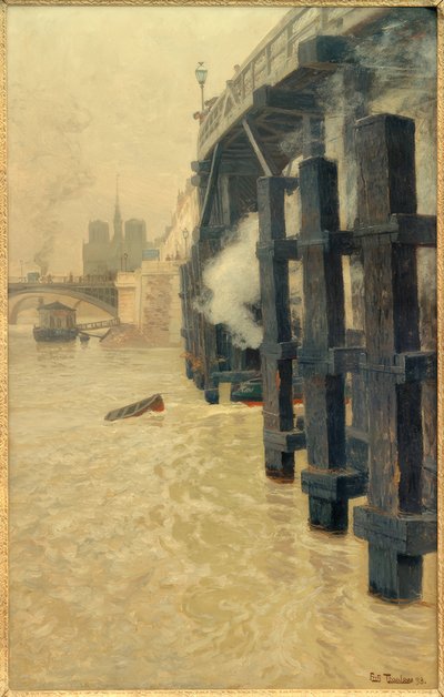 De Seine in december door Fritz Thaulow