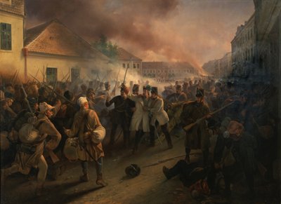 De heldendood van Generaal Heinrich Hentzy van Arthurm door Fritz L
