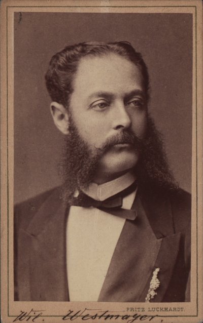 Portret van de componist Wilhelm Westmeyer, 1829-1880 door Fritz Luckhardt