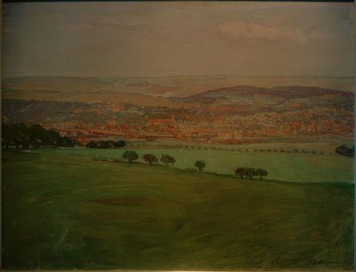 Uitzicht op Weimar vanaf de Ettersberg door Fritz Mackensen