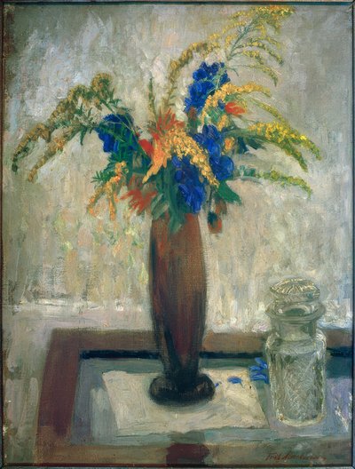 Stilleven met een boeket weidebloemen door Fritz Mackensen