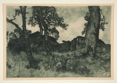 Oude Boerderij (Altes Geheft) door Fritz Overbeck