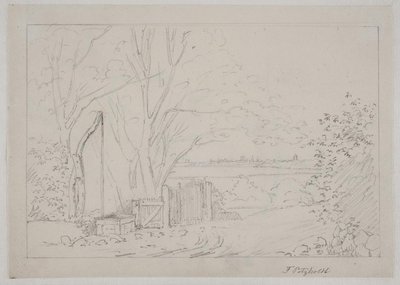 Landschap met Wipput op de Voorgrond door Fritz Petzholdt