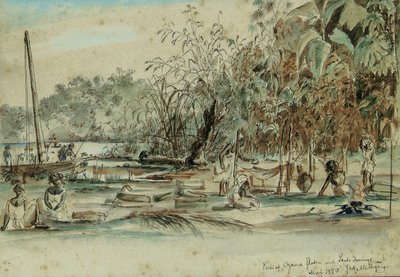 Santo Domingo, St. Thomas, 1850 door Fritz Siegfried Georg Melbye