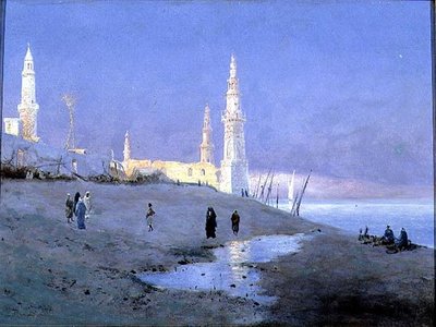 Zonsondergang aan de Nijl door Fritz Staehr Olsen