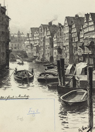 Altes Fleet door Fritz Stoltenberg