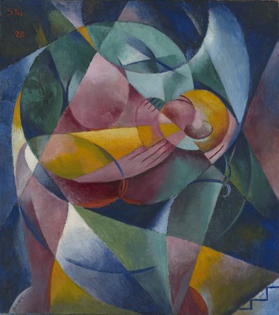 Moeder en Kind, 1920 door Fritz Stuckenberg