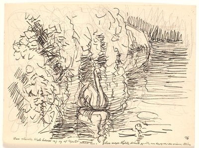 De slanke hals verhief zich... door Fritz Syberg