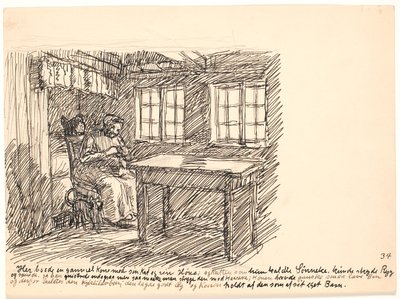Hier woonde een oude vrouw met haar kat en haar kip door Fritz Syberg