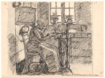 Hier woonde een oude vrouw met haar kat en haar kip door Fritz Syberg