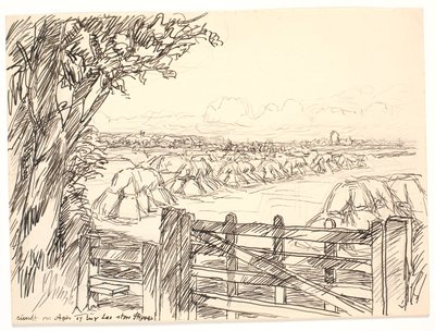 Rondom Aker en Weide lagen grote Bossen door Fritz Syberg