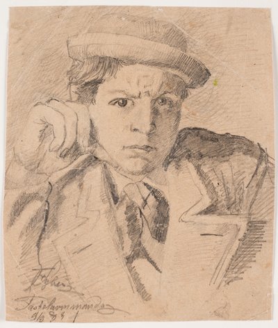 Zelfportret door Fritz Syberg