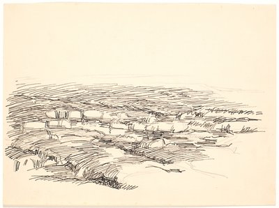 Studie voor een moezellandschap door Fritz Syberg