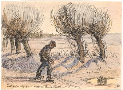 Vroeg in de ochtend kwam een boer door Fritz Syberg