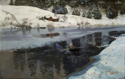 Winter aan de Rivier Simoa door Fritz Thaulov