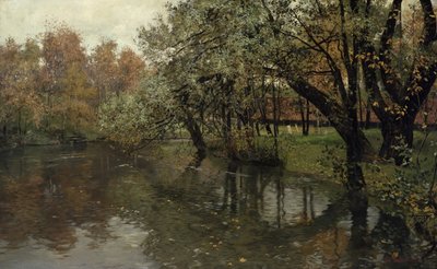 Herfstdag bij de Akerselva door Fritz Thaulow
