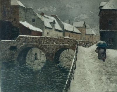 Brug in Amiens door Fritz Thaulow