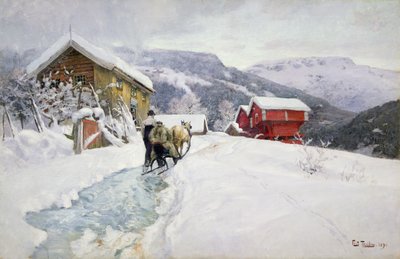 Koetshuis door Fritz Thaulow
