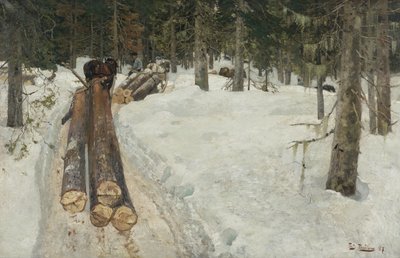 Hout Vervoeren door Fritz Thaulow