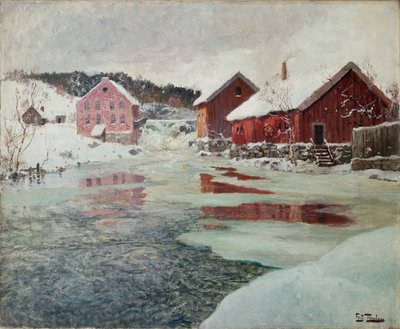 Van Akers rivier door Fritz Thaulow