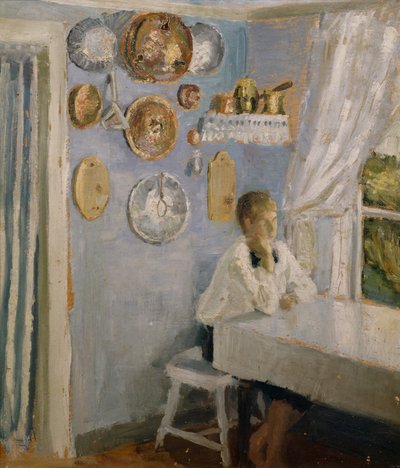 Harald aan de ontbijttafel door Fritz Thaulow