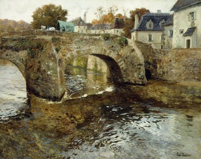 De oude stenen brug door Frits Thaulow