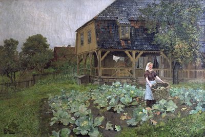 Het landhuis op Grunerloekka door Fritz Thaulow