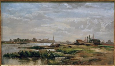 Fritz Wucherer, Rivierlandschap door Fritz Wucherer
