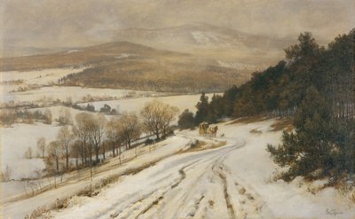 Taunusgebergte in de Winter, voor 1900 door Fritz Wucherer