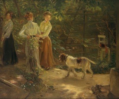 Het tuinpad door Fritz von Uhde