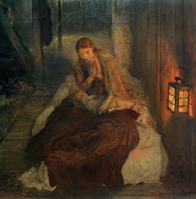 De heilige nacht door Fritz von Uhde