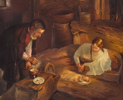In de heilige nacht door Fritz von Uhde