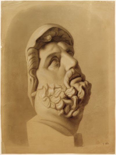 Hoofddetail van Laokoon door Fritz von Uhde