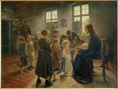 Laat de kinderen tot mij komen door Fritz von Uhde