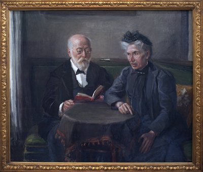 Senator Gustav Hertz en zijn vrouw door Fritz von Uhde