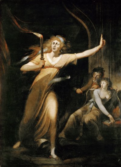 Lady Macbeth Wandelt in haar Slaap door Füssli